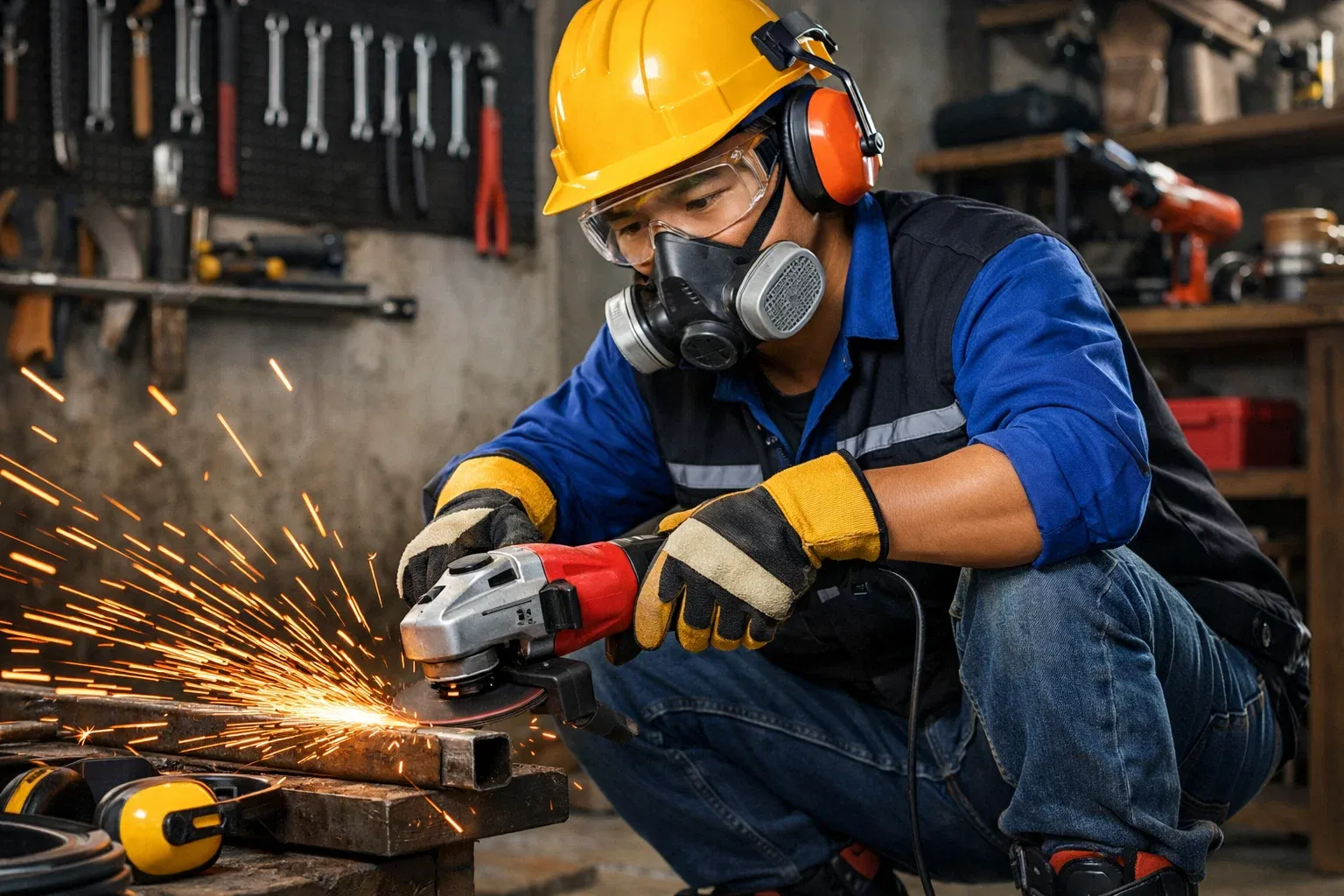 Trang bị bảo hộ khi sử dụng dụng cụ cầm tay