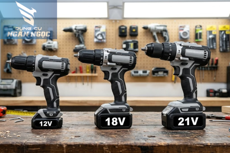 máy khoan pin bao nhiêu V là đủ dùng