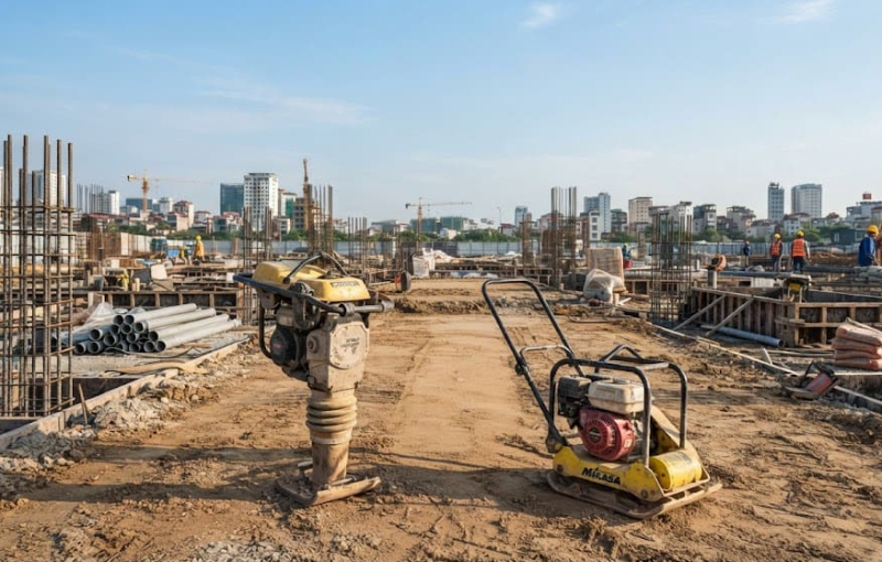 Đầm Cóc Hay Đầm Bàn? So Sánh Để Chọn Thiết Bị Xây Dựng Phù Hợp Tại Hải Phòng
