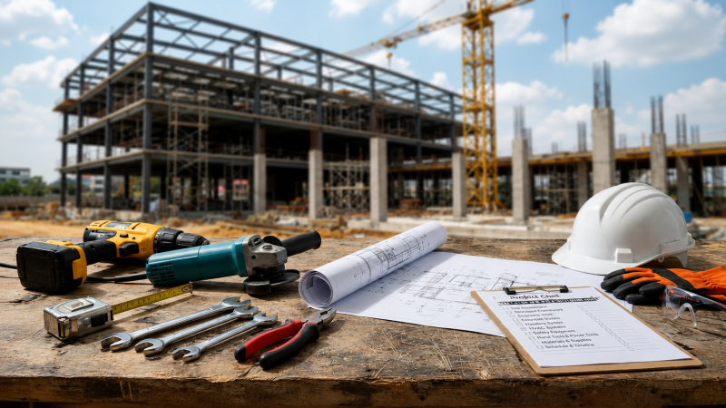 Các vật tư cầm tay cần chuẩn bị cho công trình