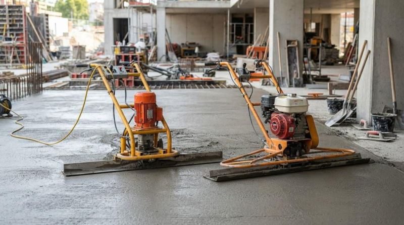 Máy Đầm Thước Chạy Điện Hay Chạy Xăng Phù Hợp Với Công Trình?